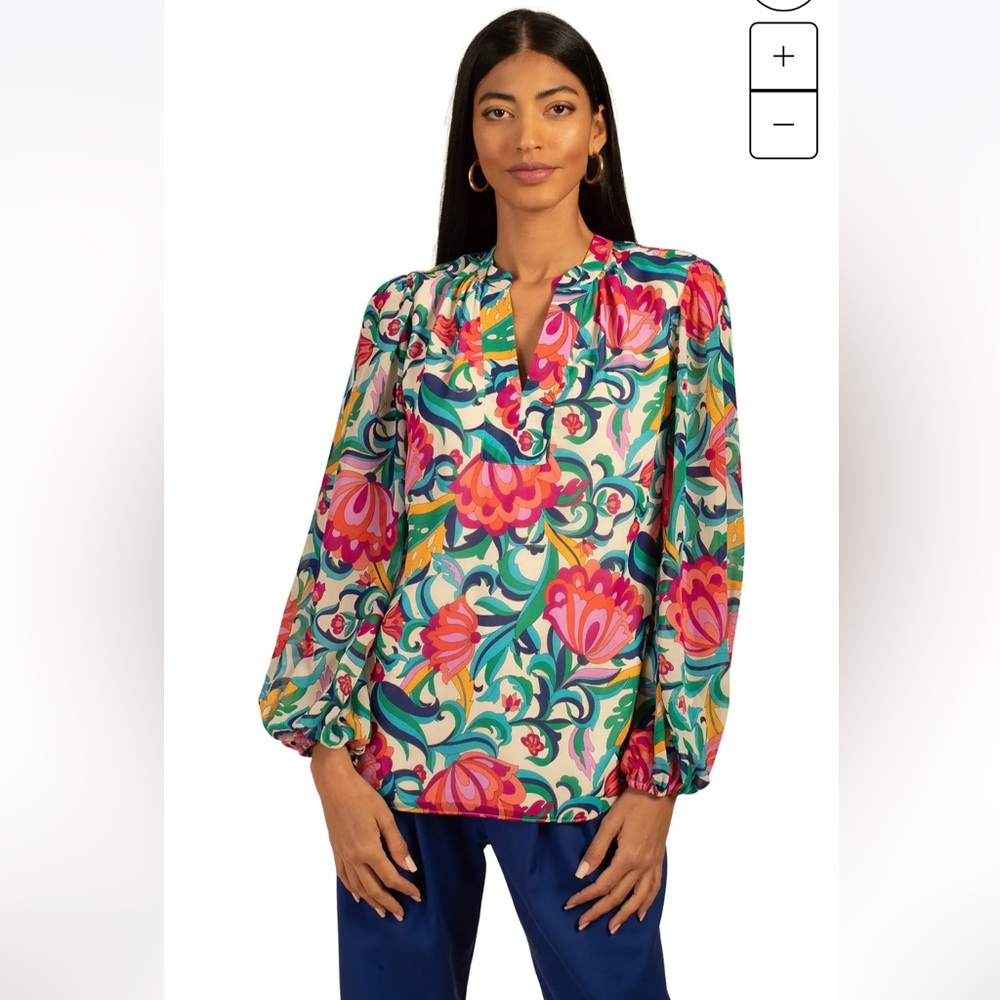 NWT Trina Turk Tanvi Top in Parchment